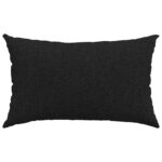 vidaXL Vankúše na pohovku 2 pcs Čierna 50 x 30 cm látka – Obrázok 6