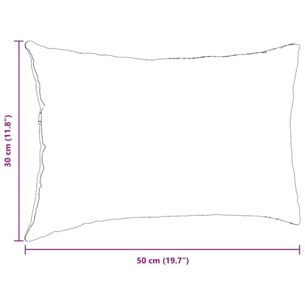 vidaXL Vankúše na pohovku 2 pcs Čierna 50 x 30 cm látka – Obrázok 9