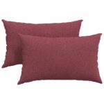 vidaXL Vankúše na pohovku 2 pcs Víno červené 50 x 30 cm látka – Obrázok 2