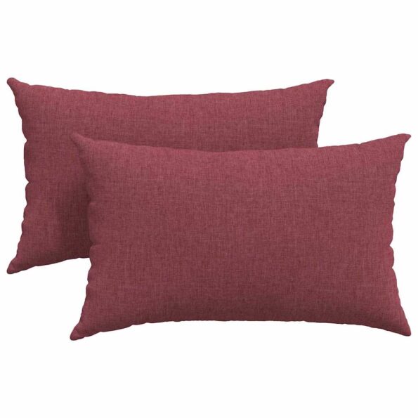 vidaXL Vankúše na pohovku 2 pcs Víno červené 50 x 30 cm látka – Obrázok 2
