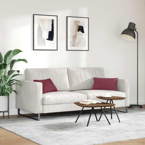 vidaXL Vankúše na pohovku 2 pcs Víno červené 50 x 30 cm látka – Obrázok 4