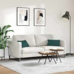vidaXL Vankúše na pohovku 2 pcs Tmavozelená 50 x 30 cm látka – Obrázok 4