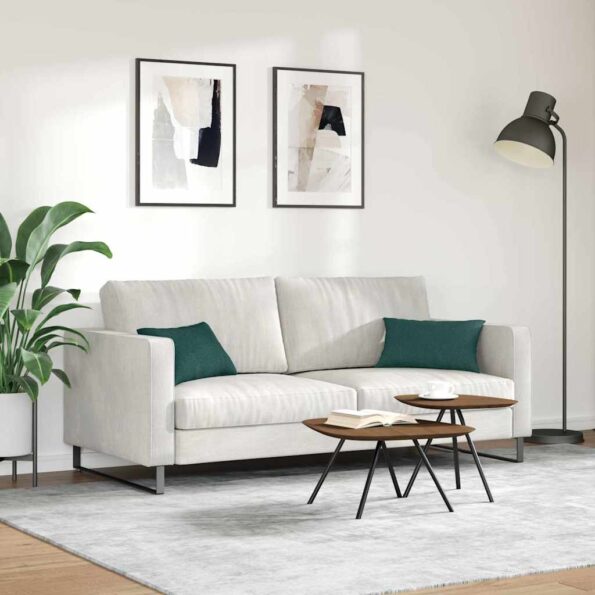 vidaXL Vankúše na pohovku 2 pcs Tmavozelená 50 x 30 cm látka – Obrázok 4