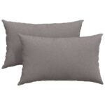 vidaXL Vankúše na pohovku 2 pcs Sivohnedá 50 x 30 cm látka – Obrázok 2