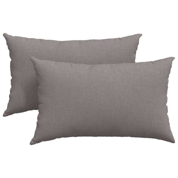 vidaXL Vankúše na pohovku 2 pcs Sivohnedá 50 x 30 cm látka – Obrázok 2