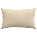 vidaXL Vankúše na pohovku 2 pcs Krémová 50 x 30 cm látka – Obrázok 6