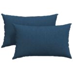 vidaXL Vankúše na pohovku 2 pcs Modrá 50 x 30 cm látka – Obrázok 2