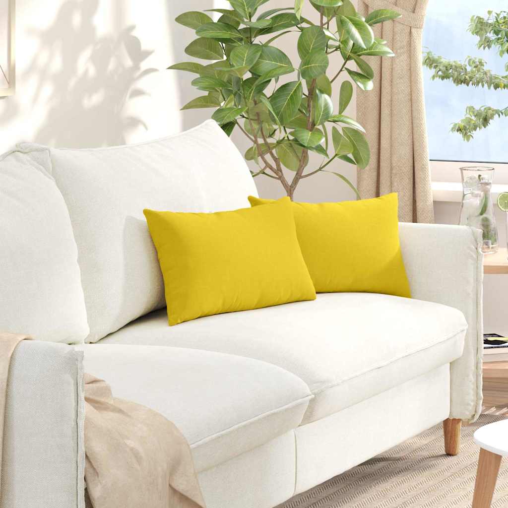 42013619_1.jpg vidaXL Vankúše na pohovku 2 pcs Svetložltá 50 x 30 cm látka – Obrázok 1