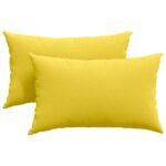 vidaXL Vankúše na pohovku 2 pcs Svetložltá 50 x 30 cm látka – Obrázok 2