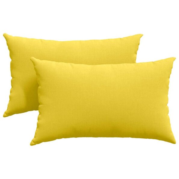vidaXL Vankúše na pohovku 2 pcs Svetložltá 50 x 30 cm látka – Obrázok 2