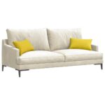 vidaXL Vankúše na pohovku 2 pcs Svetložltá 50 x 30 cm látka – Obrázok 3