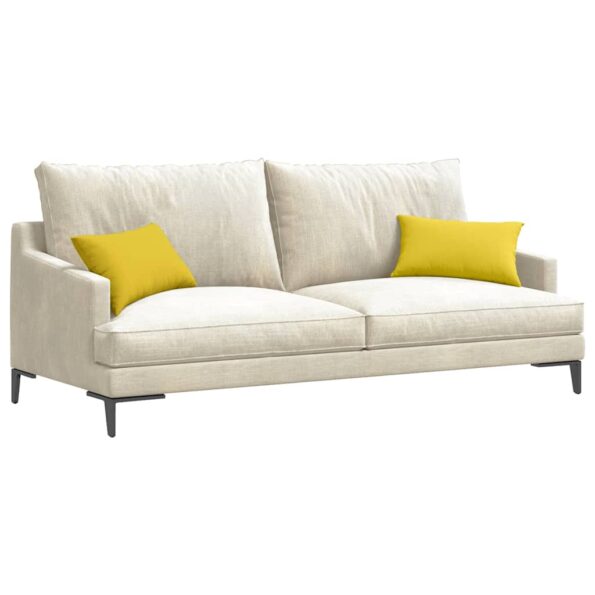 vidaXL Vankúše na pohovku 2 pcs Svetložltá 50 x 30 cm látka – Obrázok 3