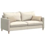 vidaXL Vankúše na pohovku Krémová – Obrázok 3