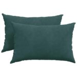 vidaXL Vankúše na pohovku 2 pcs Tmavozelená 60 x 40 cm – Obrázok 2