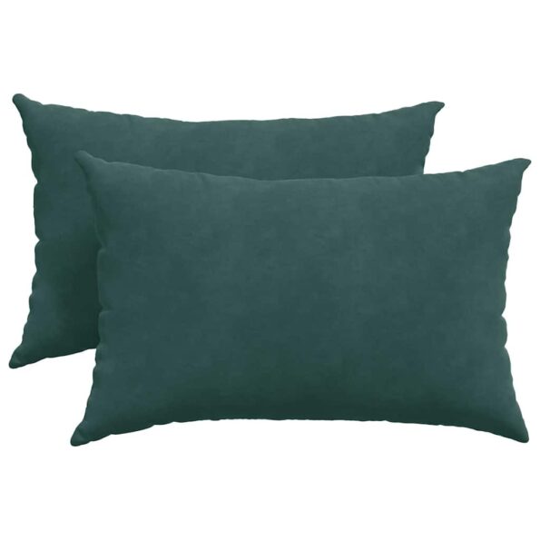 vidaXL Vankúše na pohovku 2 pcs Tmavozelená 60 x 40 cm – Obrázok 2