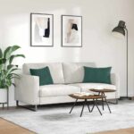 vidaXL Vankúše na pohovku 2 pcs Tmavozelená 60 x 40 cm – Obrázok 4