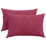 vidaXL Vankúše na pohovku 2 pcs Víno červené 60 x 40 cm – Obrázok 2