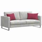 vidaXL Vankúše na pohovku 2 pcs Víno červené 60 x 40 cm – Obrázok 3