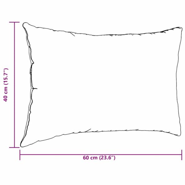 vidaXL Vankúše na pohovku 2 pcs Víno červené 60 x 40 cm – Obrázok 9