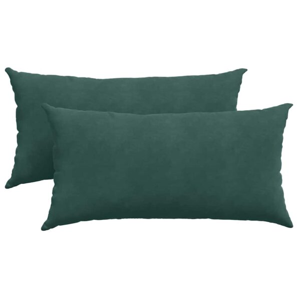 vidaXL Vankúše na pohovku 2 pcs Tmavozelená 80 x 40 cm – Obrázok 2