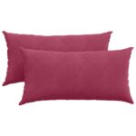 vidaXL Vankúše na pohovku 2 pcs Víno červené 80 x 40 cm – Obrázok 2