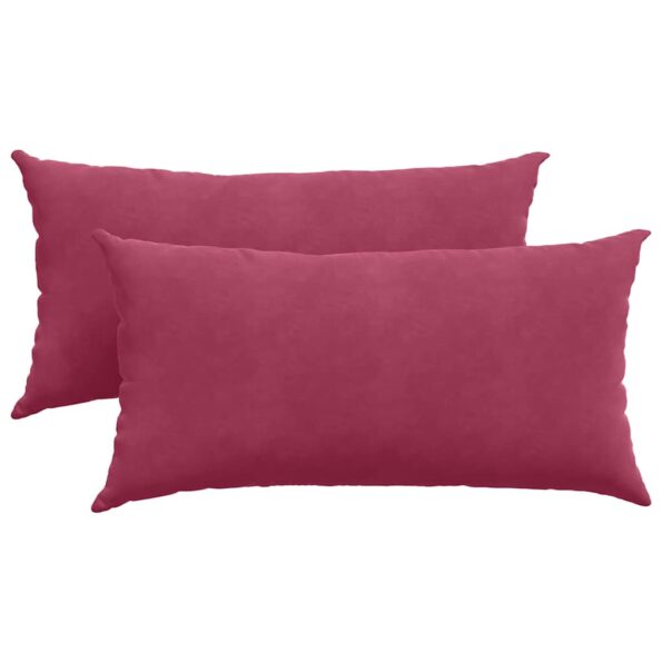 vidaXL Vankúše na pohovku 2 pcs Víno červené 80 x 40 cm – Obrázok 2