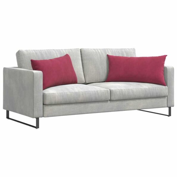 vidaXL Vankúše na pohovku 2 pcs Víno červené 80 x 40 cm – Obrázok 3