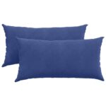 vidaXL Vankúše na pohovku 2 pcs Policajná modrá 80 x 40 cm – Obrázok 2