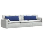 vidaXL Vankúše na pohovku 2 pcs Policajná modrá 120 x 40 cm – Obrázok 3