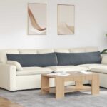 vidaXL Vankúše na pohovku 2 pcs Tmavo šedá 145 x 40 cm