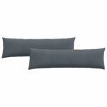 vidaXL Vankúše na pohovku 2 pcs Tmavo šedá 145 x 40 cm – Obrázok 2