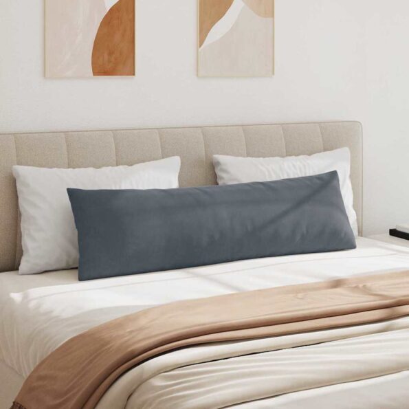 vidaXL Vankúše na pohovku 2 pcs Tmavo šedá 145 x 40 cm – Obrázok 4
