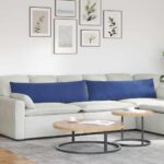 vidaXL Vankúše na pohovku 2 pcs Policajná modrá 145 x 40 cm