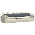 vidaXL Vankúše na pohovku 2 pcs Tmavo šedá 200 x 40 cm – Obrázok 3