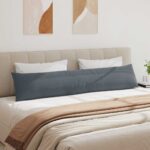 vidaXL Vankúše na pohovku 2 pcs Tmavo šedá 200 x 40 cm – Obrázok 4