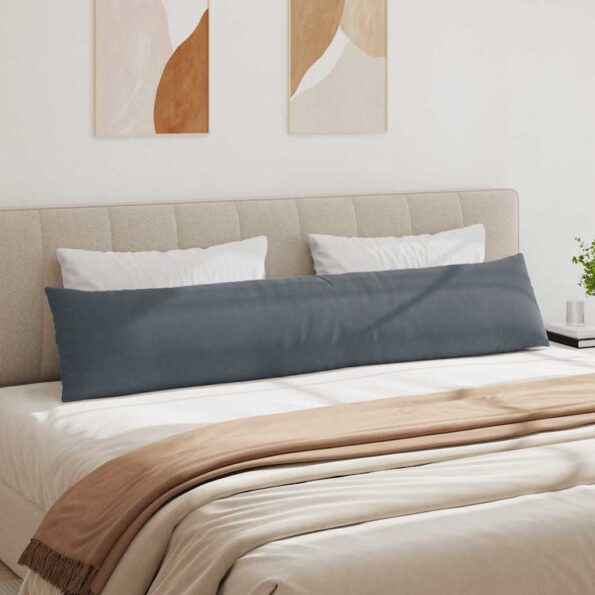 vidaXL Vankúše na pohovku 2 pcs Tmavo šedá 200 x 40 cm – Obrázok 4
