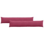 vidaXL Vankúše na pohovku 2 pcs Víno červené 200 x 40 cm – Obrázok 2