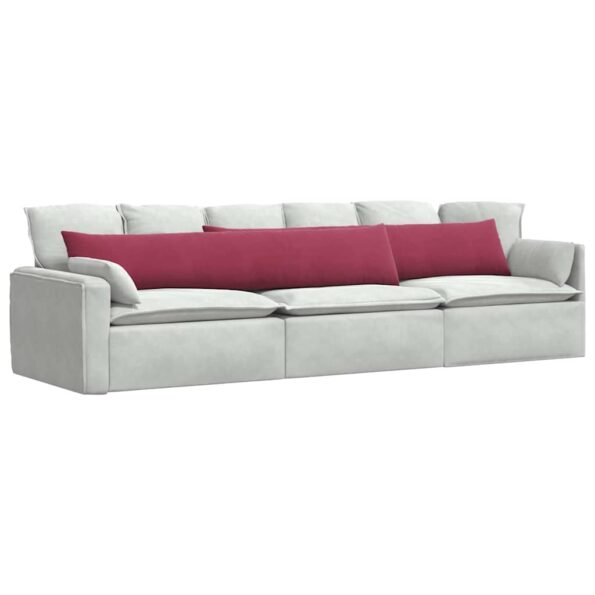 vidaXL Vankúše na pohovku 2 pcs Víno červené 200 x 40 cm – Obrázok 3