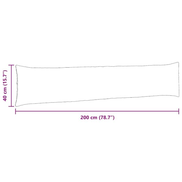 vidaXL Vankúše na pohovku 2 pcs Víno červené 200 x 40 cm – Obrázok 9