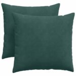 vidaXL Vankúše na pohovku 2 pcs Tmavozelená 45 x 45 cm – Obrázok 2