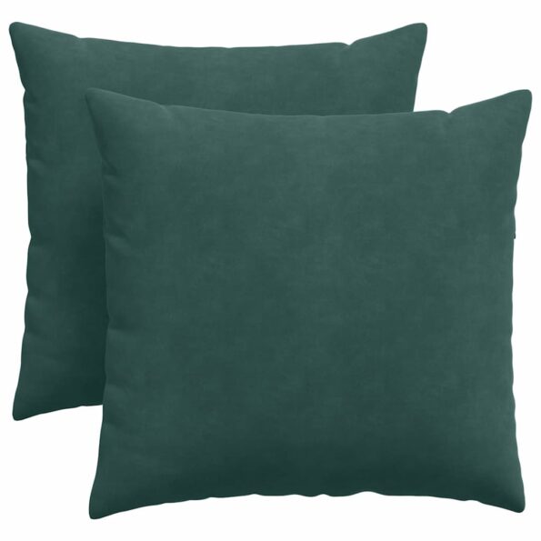 vidaXL Vankúše na pohovku 2 pcs Tmavozelená 45 x 45 cm – Obrázok 2