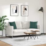 vidaXL Vankúše na pohovku 2 pcs Tmavozelená 45 x 45 cm – Obrázok 4