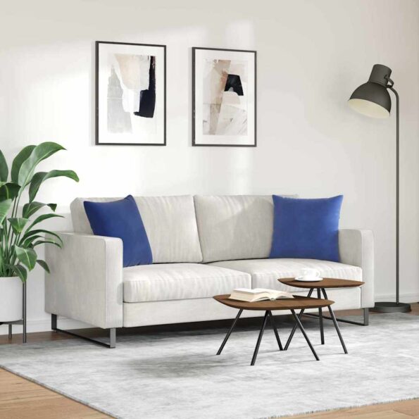 vidaXL Vankúše na pohovku 2 pcs Policajná modrá 45 x 45 cm – Obrázok 4