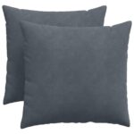 vidaXL Vankúše na pohovku 2 pcs Tmavo šedá 50 x 50 cm – Obrázok 2