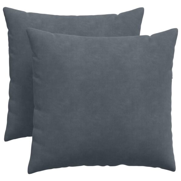 vidaXL Vankúše na pohovku 2 pcs Tmavo šedá 50 x 50 cm – Obrázok 2