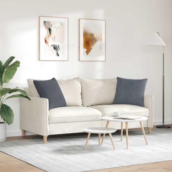 vidaXL Vankúše na pohovku 2 pcs Tmavo šedá 50 x 50 cm – Obrázok 4