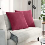 vidaXL Vankúše na pohovku 2 pcs Víno červené 60 x 60 cm
