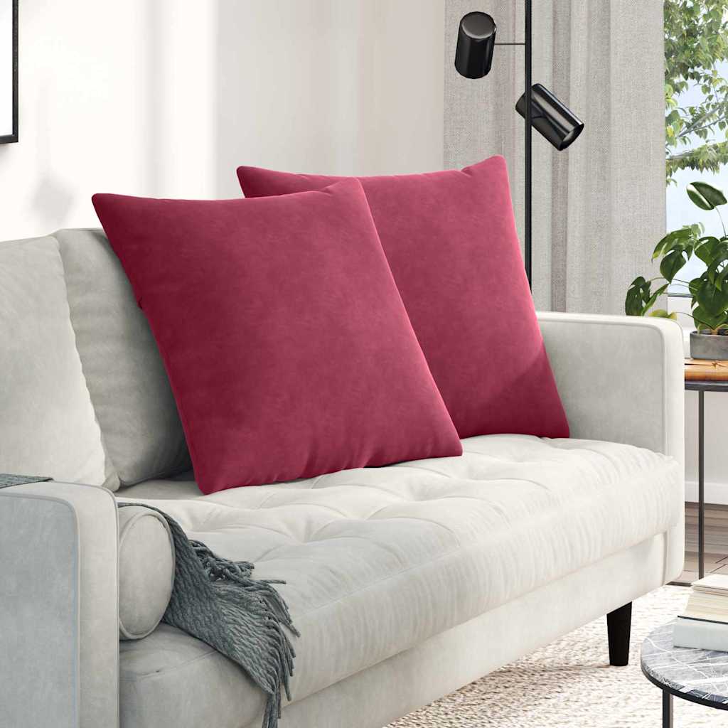 42014019_1.jpg vidaXL Vankúše na pohovku 2 pcs Víno červené 60 x 60 cm – Obrázok 1
