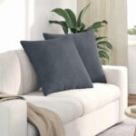 vidaXL Vankúše na pohovku 2 pcs Tmavo šedá 80 x 80 cm
