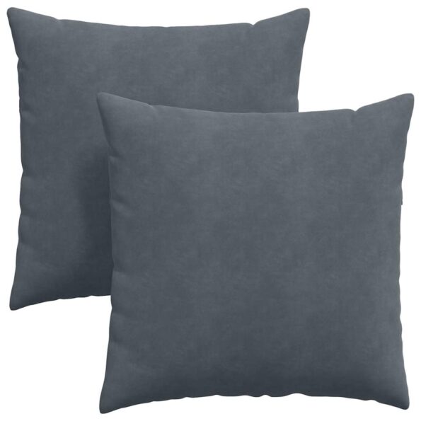 vidaXL Vankúše na pohovku 2 pcs Tmavo šedá 80 x 80 cm – Obrázok 2